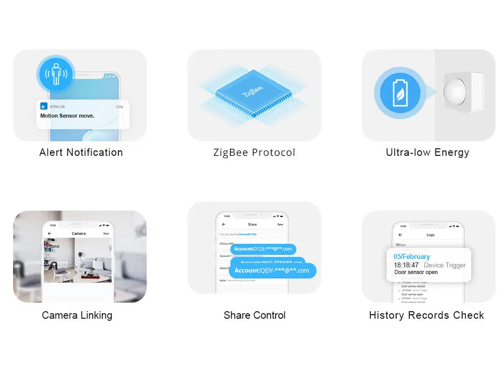 SONOFF SNZB-03 ZigBee PIR Motion Sensor - Wireless Smart Motion Detector for Home Automation, Works with ZigBee Hubs (SONOFF, Echo, SmartThings), 120° Detection, Battery-Powered, Easy Installation