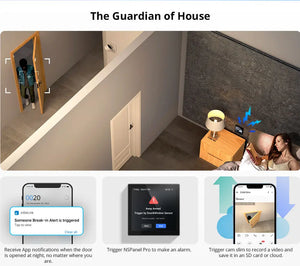 SONOFF SNZB-04P Zigbee Door Window Sensor - Smart Home Alarm with Tamper Alert, 5+ Year Battery, Works with Alexa/Google Home/ZHA, No Hub Required, Wireless Contact Sensor for Home Security