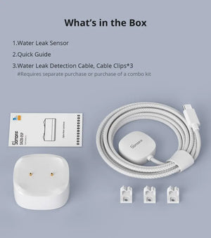 SONOFF SNZB-05P Smart Zigbee 3.0 Water Leak Sensor - IP67 Waterproof with 5ft Detection Cable, 5+ Year Battery, Works with Alexa/Google Home, Smart Alarm & Scene Automation