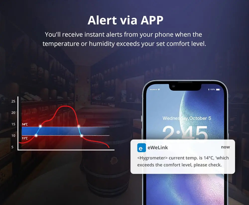 SONOFF SNZB-02D Smart Temperature & Humidity Sensor with LCD Display - Zigbee APP Control, Real-Time Monitoring, Works with ZB Bridge-P/Dongle/NS Panel, Home Automation
