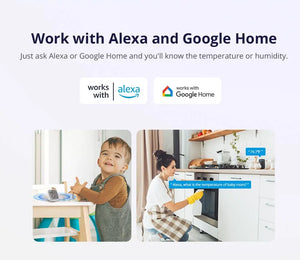 SONOFF SNZB-02D Smart Temperature & Humidity Sensor with LCD Display - Zigbee APP Control, Real-Time Monitoring, Works with ZB Bridge-P/Dongle/NS Panel, Home Automation