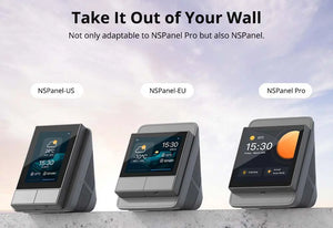 Desk Enclosure Stand B for NSPanel & NSPanel Pro - Adjustable Mounting Bracket for Sonoff Smart Touch Screens, 30°-90° Tilt, Sturdy ABS Base, Office/Home Installation