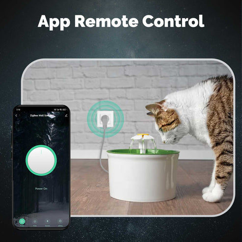 Star Ring ZigBee Smart Socket - EU Wall-Embedded Outlet with Energy Monitoring, 16A 3680W, Works with Alexa/Google Home/Apple HomeKit, Schuko Plug (No Hub Required)