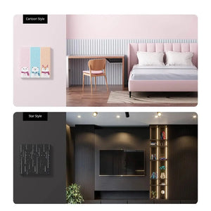 SONOFF T5-3C-86 Star Cover Plate - Ultimate Smart Touch Wall Switch Faceplate, 3 Gang Decorative Panel for T5 Series, Sleek Modern Design, Easy Snap-On Installation