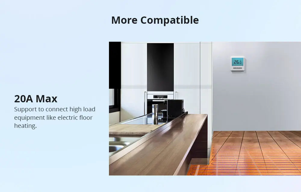 SONOFF THR316 Origin Smart Temperature & Humidity Switch - WiFi Monitoring, App Alerts, Works with Alexa/Google Home, 16A Relay for Climate Control