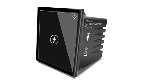 Smart WiFi Touch Panel Switch 32A - Retrofit for Anchor Modular WF510-32A B, Works with Alexa & Google Home, White Glass Panel, No Hub Required, 2-Gang Touch Control