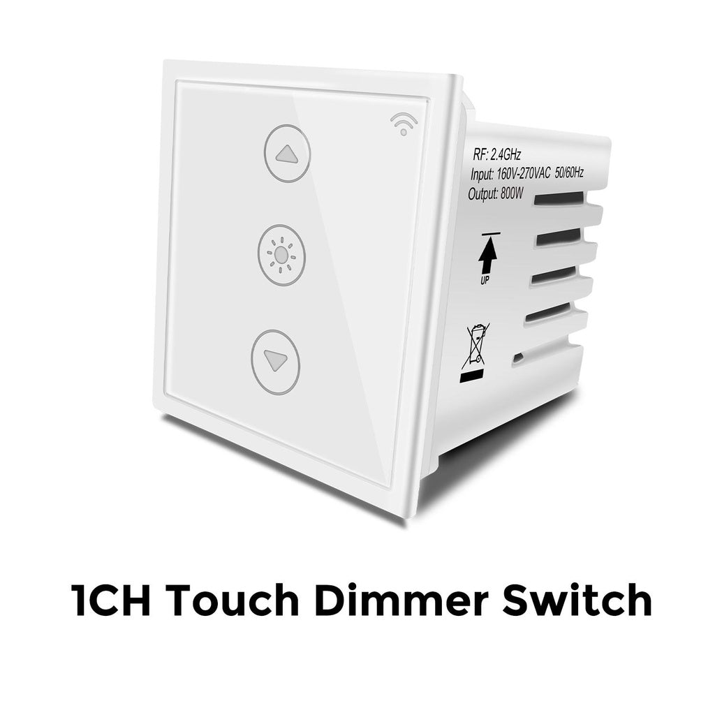 Smart WiFi Touch Panel Dimmer Switch – 1 Gang Retrofit for Anchor Roma Modular Plates (WF510DW), Works with Alexa & Google Home, Voice Control, Remote App Control, No Hub Required, Easy Installation