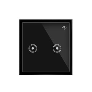 Anchor Roma Smart WiFi 2-Gang Retrofit Wall Touch Panel - Works with Alexa & Google Home, Compatible with Smart Home Edge, Black Touch Switch for Modular Wiring System