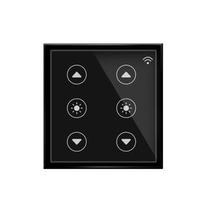 Smart WiFi Touch Panel Dimmer Switch - 2 Gang Retrofit for Anchor Roma Modular Plates (WF520DB), Works with Alexa & Google Home, Voice & App Control, No Hub Required, Matte Black