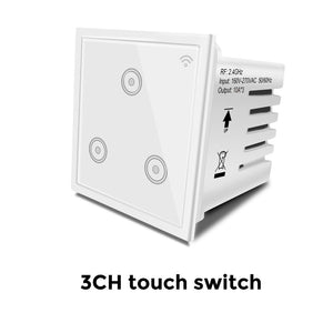 Smart WiFi 3-Gang Touch Panel Switch - White Retrofit for Anchor Roma Modular Frames, Works with Alexa & Google Home, No Hub Required, Edge-to-Edge Design, Voice & App Control