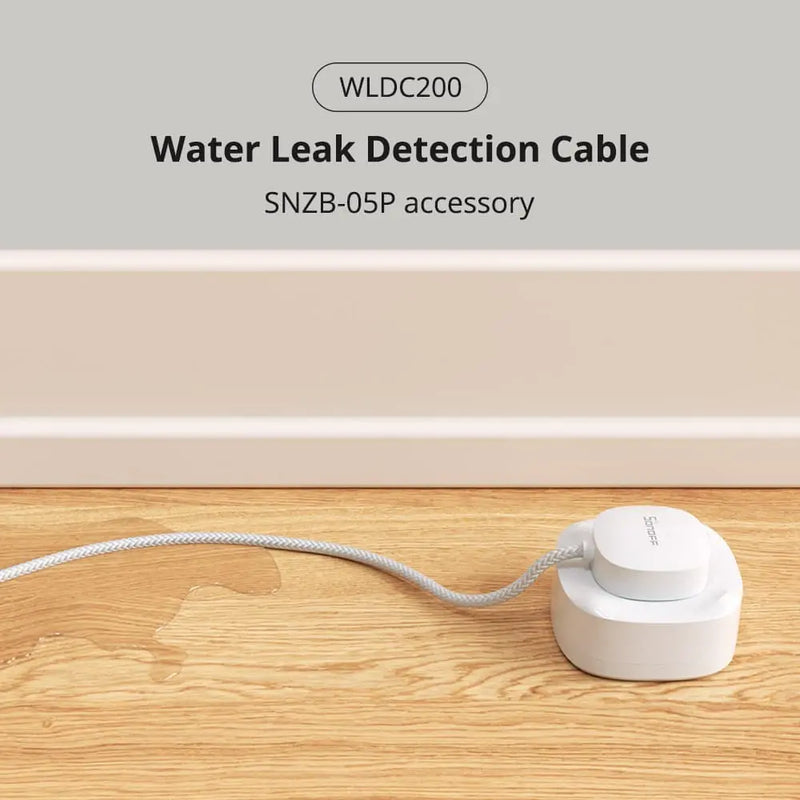 SONOFF Water Leak Detection Cable - Smart Flood Sensor Alarm, Works with Zigbee Hub (eWeLink/Alexa/Google Home), 3m/5m Length Options, for Basement/Pipe/Appliance Leak Monitoring