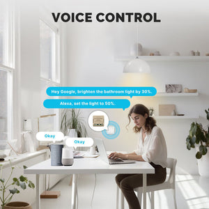 WiFi Smart Dimmer Switch Module - 1 Gang & 2 Gang, DIY Installation, Works with Alexa/Google Home, No Hub Required, 0-100% Smooth Dimming, Timer Function, No Neutral Wire (90-250V)