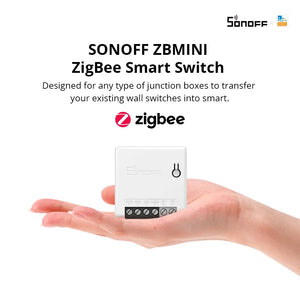 SONOFF ZBMINI Zigbee Smart Switch - Convert Traditional Switch to Smart WiFi, 2-Way Control, Works with Alexa, Google Home & Nest Hub, No Hub Required, Timer Function, Neutral Wire Optional