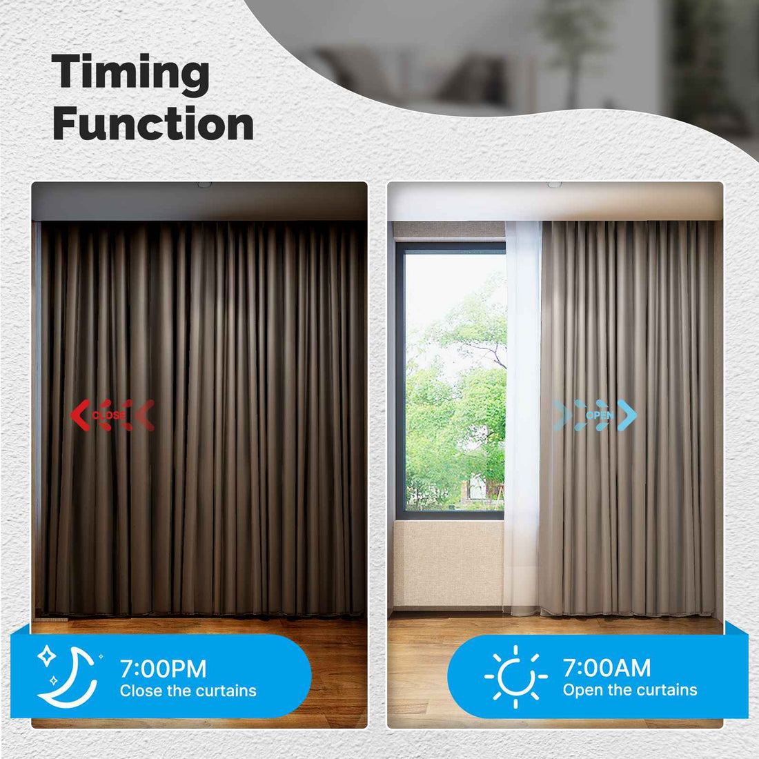 ZigBee Smart Curtain Switch Module - Mini Design, Works with Alexa/Google Home, App & Voice Control, Requires ZigBee Hub, Timer Scheduling, Compatible with Curtains/Blinds (90-250V)