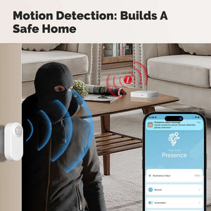 ZigBee Smart mmWave Sensor - Human Presence Detector with Motion & Motionless Detection, PIR+Radar Dual Sensing, Works with Alexa/Google Home, App Alerts for Home Security & Automation