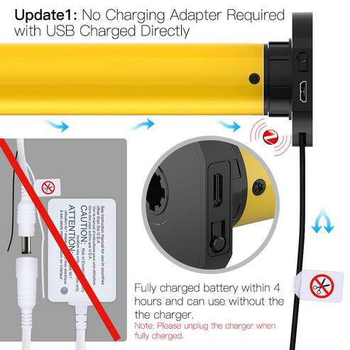 ZigBee Smart Tubular Motor for Roller Blinds – 38mm Automatic Electric Blind Motor with RF433 Remote Control, Works with Alexa, Google Home, SmartThings – DIY Motorized Window Shades Kit (No Hub Required)