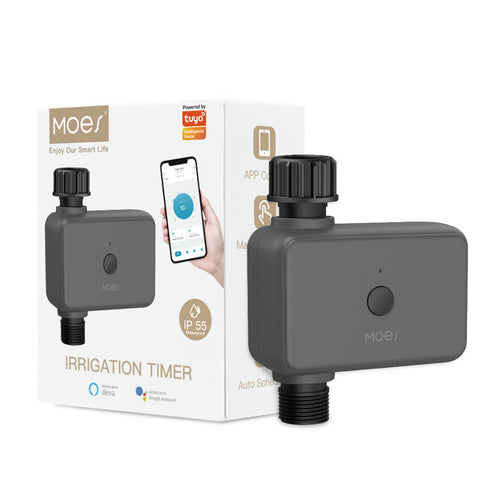 Bluetooth Smart Sprinkler Timer - Programmable Water Irrigation Controller with Rain Delay, Filter Washer, Weather Adjustment for Lawn, Garden (iOS/Android App Control, Battery-Powered)