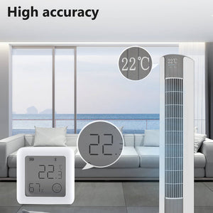 Bluetooth Smart Temperature Humidity Sensor - LCD Indoor Hygrometer Thermometer with Real-Time Monitoring, Wireless Room Climate Monitor for Home, Office, Greenhouse