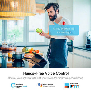 WiFi Smart Dimmer Switch Module - 2 Gang LED Dimmable Relay, Works with Alexa/Google Home, No Hub Required, DIY Installation, 0-100% Smooth Dimming, Smart Life/Tuya App (120-250V)