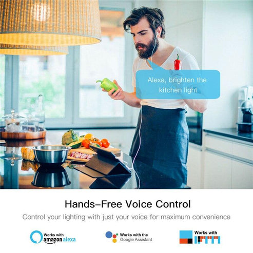 WiFi Smart Dimmer Switch Module - 2 Gang LED Dimmable Relay, Works with Alexa/Google Home, No Hub Required, DIY Installation, 0-100% Smooth Dimming, Smart Life/Tuya App (120-250V)