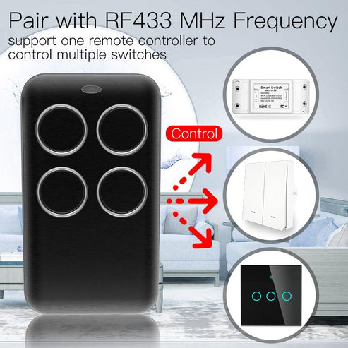 433MHz Wireless RF Receiver & Learning Code Decoder - Remote Control Key Controller for DIY Smart Home, Compatible with 1527 Encoding, Gate/Car/Curtain Switch