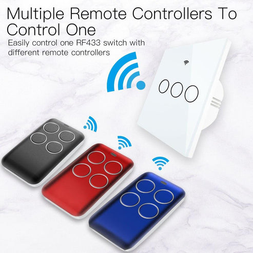433MHz Wireless RF Receiver & Learning Code Decoder - Remote Control Key Controller for DIY Smart Home, Compatible with 1527 Encoding, Gate/Car/Curtain Switch