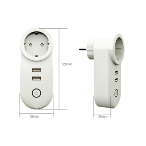 ZigBee 3.0 Smart Plug with Dual USB Ports | Wireless Socket with 2MQTT Setup | Works with Alexa/Google Home/SmartThings | Hub Required | Energy Monitoring | 15A/3680W | White