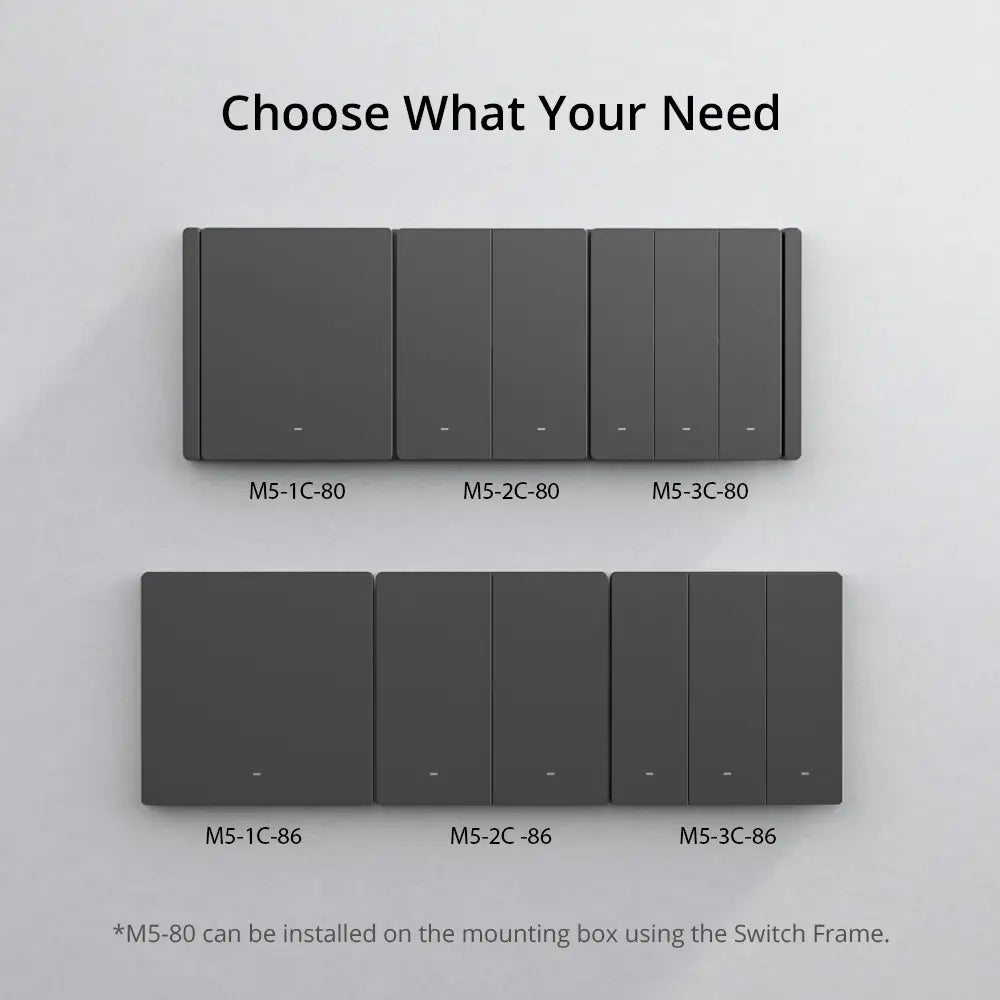 SONOFF 2-Gang Switch Frame Panel - Universal Wall Plate Cover for Smart Switches, Standard 86x86mm Size, Durable ABS Material, Screwless Design, Compatible with NSPanel/ZBBridge (White)