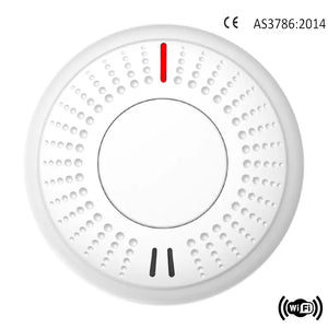 AJ-765-WIFI-RF433 Smart Fire Alarm - 360° Sensing Interconnected Smoke Detector, App Remote Control, Works with Smart Life, Alexa/Google Home, 85dB Alarm, Phone/SMS Alerts