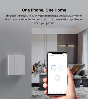 SONOFF M5-3C-120W SwitchMan Smart Wall Switch - 3-Gang Push Button, Works with Alexa/Google Home, 120W Max Load, No Hub Required, Neutral Wire Optional (White)