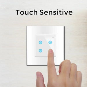 Smart WiFi 4-Gang Touch Wall Switch (White) - Modular Design, Works with Alexa/Google Home/IFTTT, Smart Home Edge Compatible, Modern Touch Panel for Home Automation