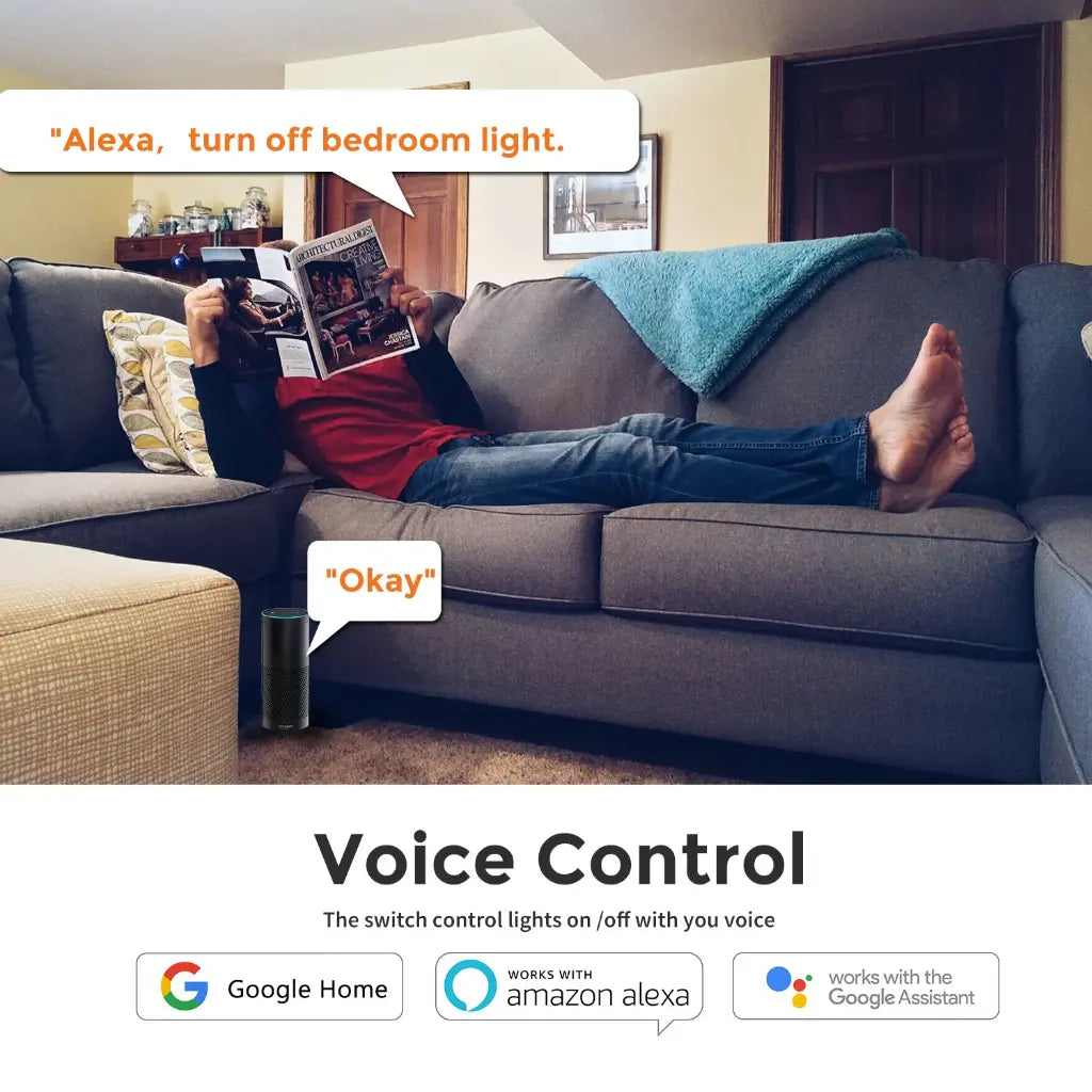 Smart WiFi 4-Gang Wall Touch Switch (WF540B10A) - Retrofit for Anchor Roma Modular - Works with Alexa, Google Home & IFTTT - Black Touch Panel Light Switch - Voice & App Control - No Hub Required