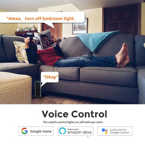 Smart WiFi 4-Gang Wall Touch Switch (WF540B10A) - Retrofit for Anchor Roma Modular - Works with Alexa, Google Home & IFTTT - Black Touch Panel Light Switch - Voice & App Control - No Hub Required