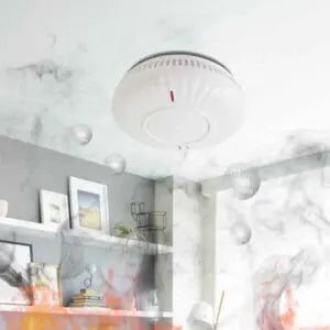 AJ-763 Stand Alone Smoke Alarm - Battery Operated Fire Detector with 85dB Alarm, Easy Installation, Test Button, UL Certified for Home/Kitchen/Bedroom Safety (Pack of 1)