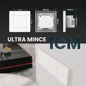 MOES 2nd Gen Star Ring Smart Light Switch - ZigBee 3.0, Push Button & Touch Control, 2/3/4 Gang Panel, Works with Alexa/Google, EU Standard