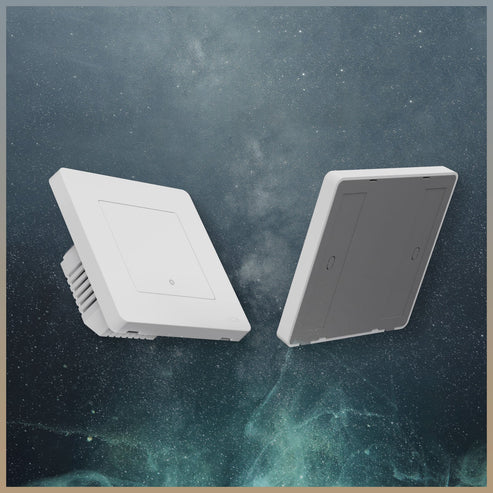 MOES New Star Ring Smart ZigBee 3.0 Push Button Switch – Wireless Touch Control, Scene Switch, Smart Home Automation, Works with Alexa/Google Home, Embedded Wall Switch (No Neutral Needed)