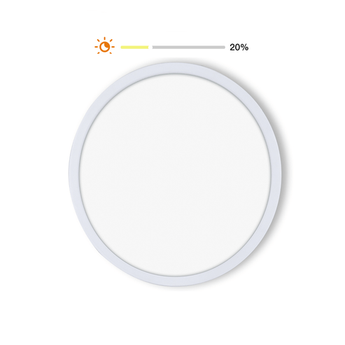 MOES Smart WiFi Ceiling Light, Ultrathin 24W RGB+CCT Dimmable LED Panel Light, Works with Alexa/Google Home, 16 Million Colors, Voice Control, Timing Function, Modern Flush Mount Lighting for Bedroom/Living Room