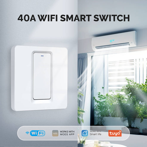 MOES Smart ZigBee Water Heater Boiler Switch - 20A 230V EU Version, Wireless Control with Timer, Works with Alexa & Google Home, Hub Required, Tuya/Smart Life App Compatible, for Electric Heating Systems