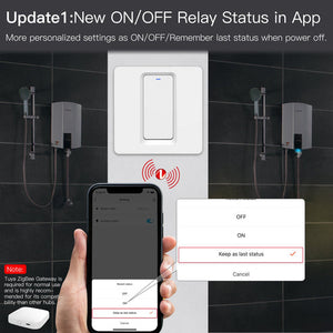 MOES Smart ZigBee Water Heater Boiler Switch - 20A 230V EU Version, Wireless Control with Timer, Works with Alexa & Google Home, Hub Required, Tuya/Smart Life App Compatible, for Electric Heating Systems