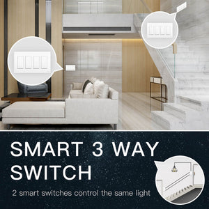MOES Star Ring 2nd Gen Smart WiFi Light Switch – Single Pole & 3-Way, 1/2/3/4 Gang, Works with Alexa & Google Home, No Hub Required, Neutral Wire Optional, Touch Panel & App Control