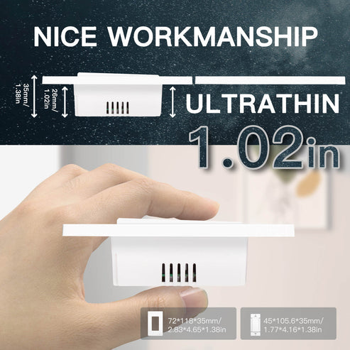MOES 3rd Gen Star Ring Smart Light Switch - No Neutral/Capacitor Required, WiFi, Works with Alexa/Google, App & Voice Control, Touch Panel, 2.4GHz Network