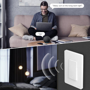 MOES Star Ring 2nd Gen Smart WiFi Light Switch – Single Pole & 3-Way, 1/2/3/4 Gang, Works with Alexa & Google Home, No Hub Required, Neutral Wire Optional, Touch Panel & App Control