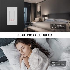 MOES Star Ring 2nd Gen Smart WiFi Light Switch – Single Pole & 3-Way, 1/2/3/4 Gang, Works with Alexa & Google Home, No Hub Required, Neutral Wire Optional, Touch Panel & App Control