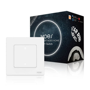 MOES Star Ring ZigBee Smart Dimmer Switch - 1/2/3 Gang Light Dimmer, Works with Alexa/Google Home, Requires ZigBee Hub, Touch Control Panel with LED Ring (Neutral Wire Needed)