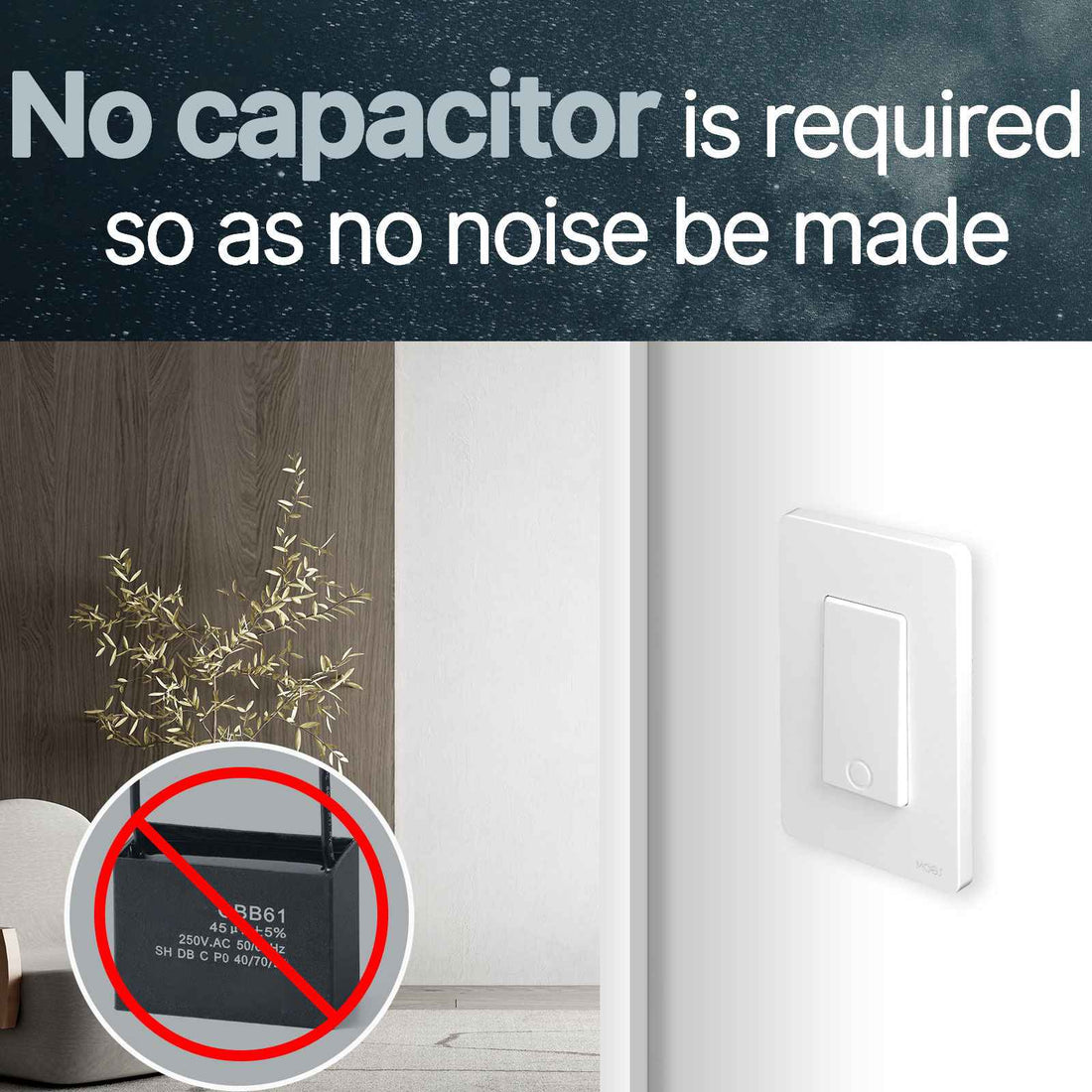 MOES Star Ring ZigBee Smart Light Switch - No Neutral Wire Required (No Capacitor Needed), Single Pole, Works with Alexa/Google/SmartThings, Touch Control, Hub Required