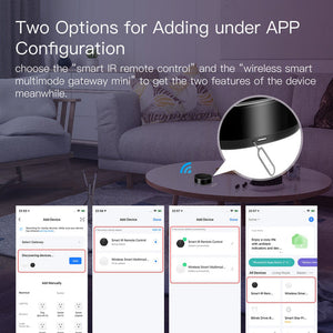 MOES WiFi 2-in-1 Smart Hub - Wireless Multi-Function Gateway with 38K IR Remote Controller, Works with Alexa/Google Home, Universal Zigbee & Infrared Blaster for Smart Home