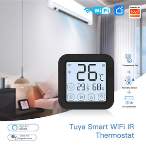 MOES Tuya WiFi Smart IR Thermostat AC Remote Controller - Works with Alexa/Google Home, Temperature & Humidity Sensor, Smart Life App, No Hub Required, for Air Conditioner Control