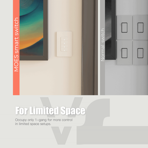 WiFi Smart Light Switch - 1/2/3/4 Gang Multi-Switch, Works with Alexa/Google Home, App & Voice Control, No Hub Required, Neutral Wire Required