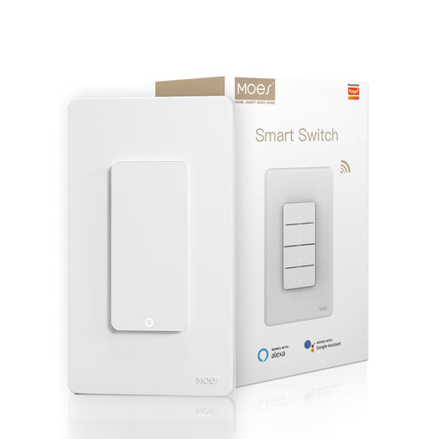 WiFi Smart Light Switch - 1/2/3/4 Gang Multi-Switch, Works with Alexa/Google Home, App & Voice Control, No Hub Required, Neutral Wire Required