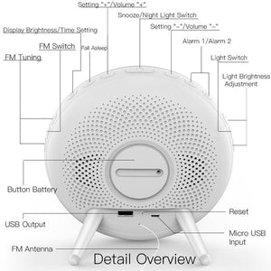 MOES WiFi Smart Alarm Clock with Sunrise Light & Natural Sounds, 7 Color Night Light, FM Radio, Bluetooth Speaker, Works with Alexa, Bedside Clock for Gentle Wake-Up & Sleep Aid